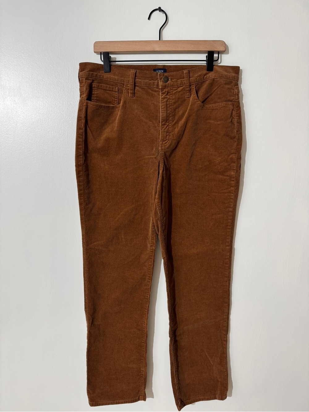 WP11 {J. Crew} "Vintage Full Length Essential Straight" Brown Corduroy Pants